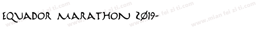 Equador Marathon 2019字体转换